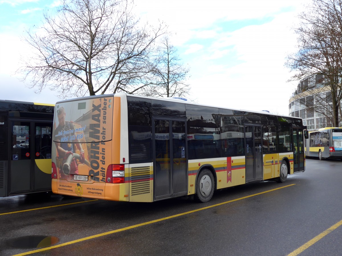 (148'637) - STI Thun - Nr. 128/BE 801'128 - MAN am 17. Januar 2014 bei der Schiffl�ndte Thun