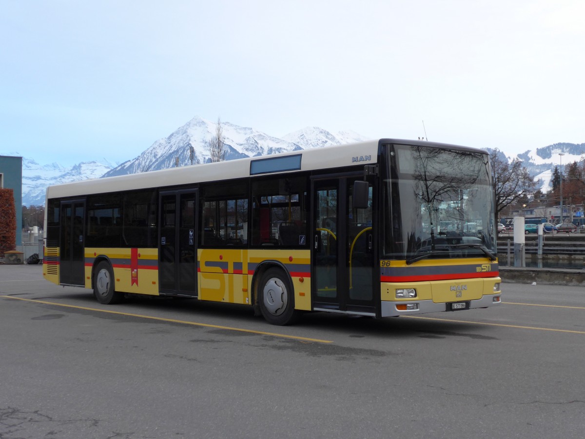(148'656) - STI Thun - Nr. 96/BE 577'096 - MAN am 25. Januar 2014 bei der Schiffl�ndte Thun