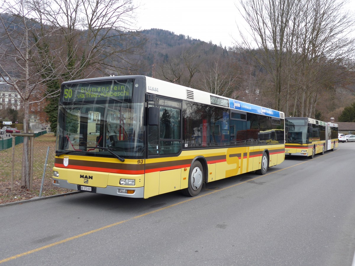 (148'686) - STI Thun - Nr. 93/BE 572'093 - MAN am 29. Januar 2014 bei der Schiffl�ndte Thun