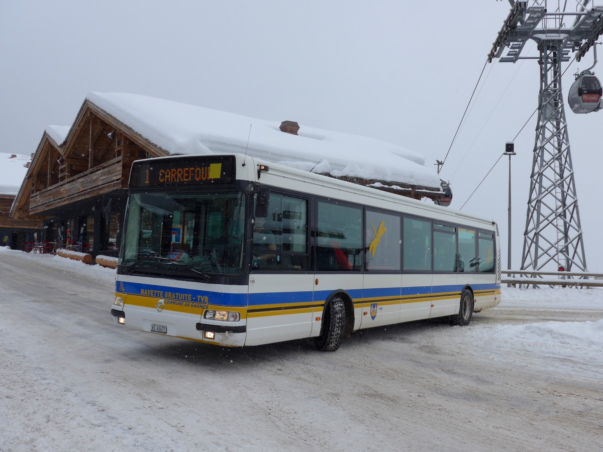 (148'709) - TMR Martigny - Nr. 104/VS 45'477 - Irisbus am 2. Februar 2014 in Verbier, M�dran