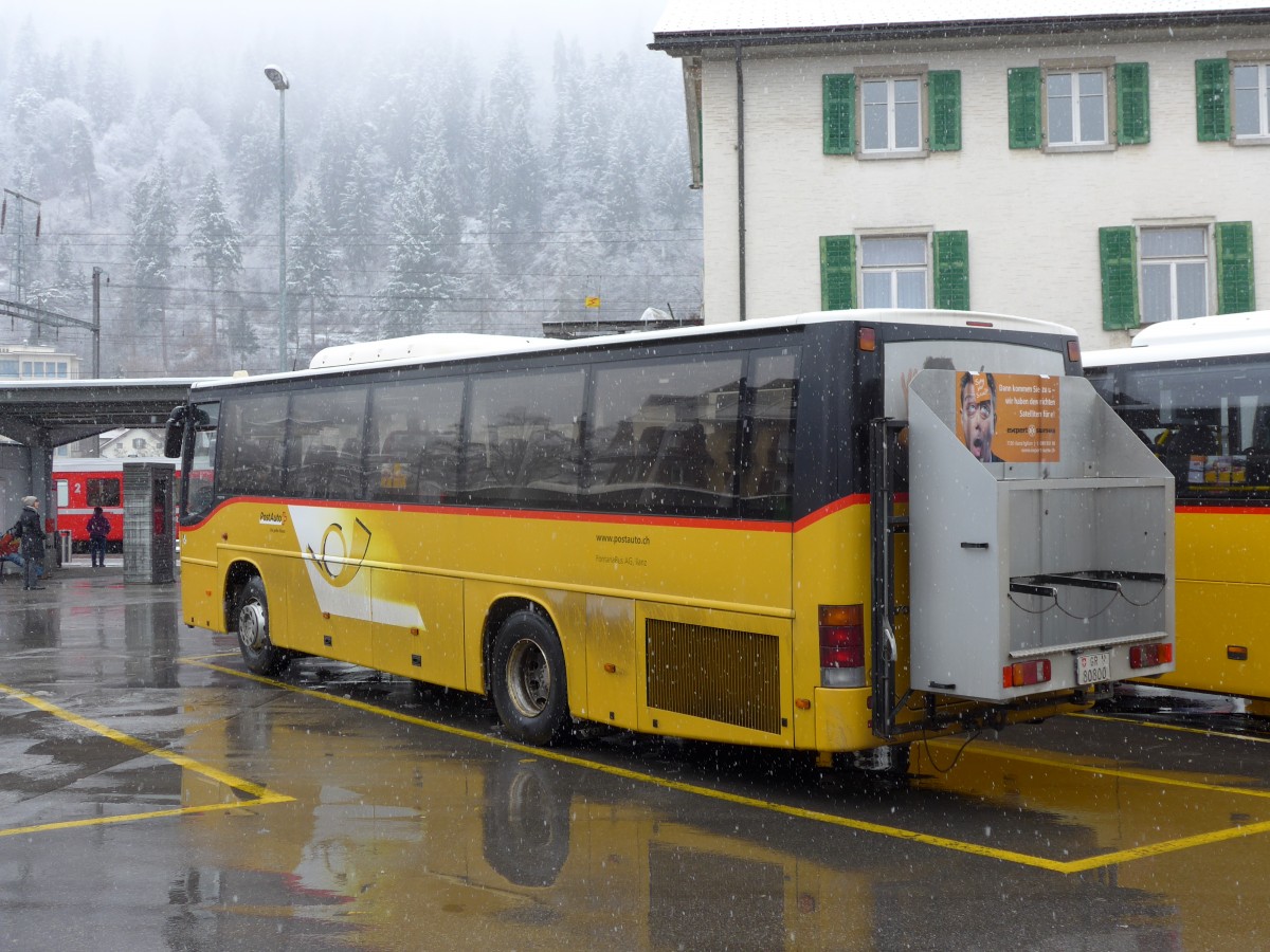 (149'076) - Fontana, Ilanz - Nr. 3/GR 80'800 - Volvo (ex Nr. 11) am 1. M�rz 2014 beim Bahnhof Ilanz