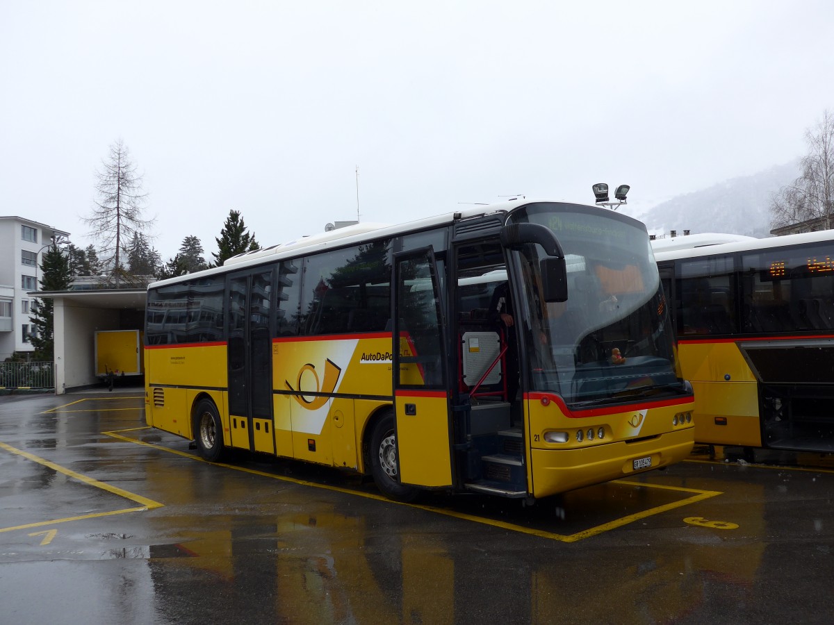 (149'094) - Fontana, Ilanz - Nr. 21/GR 105'479 - Neoplan (ex Spescha, Andiast) am 1. M�rz 2014 beim Bahnhof Ilanz