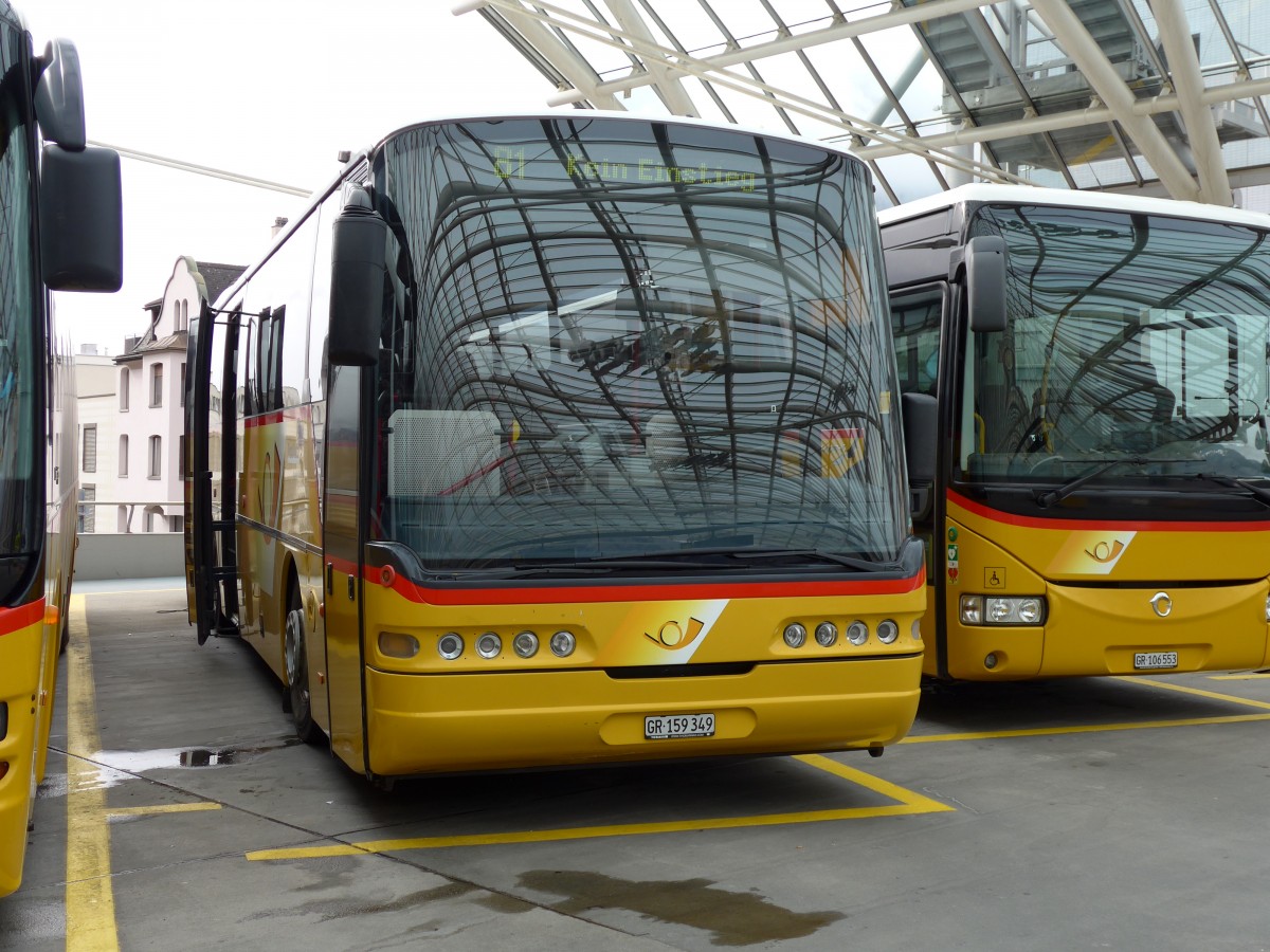 (149'111) - PostAuto Graub�nden - GR 159'349 - Neoplan (ex P 25'166) am 1. M�rz 2014 in Chur, Postautostation