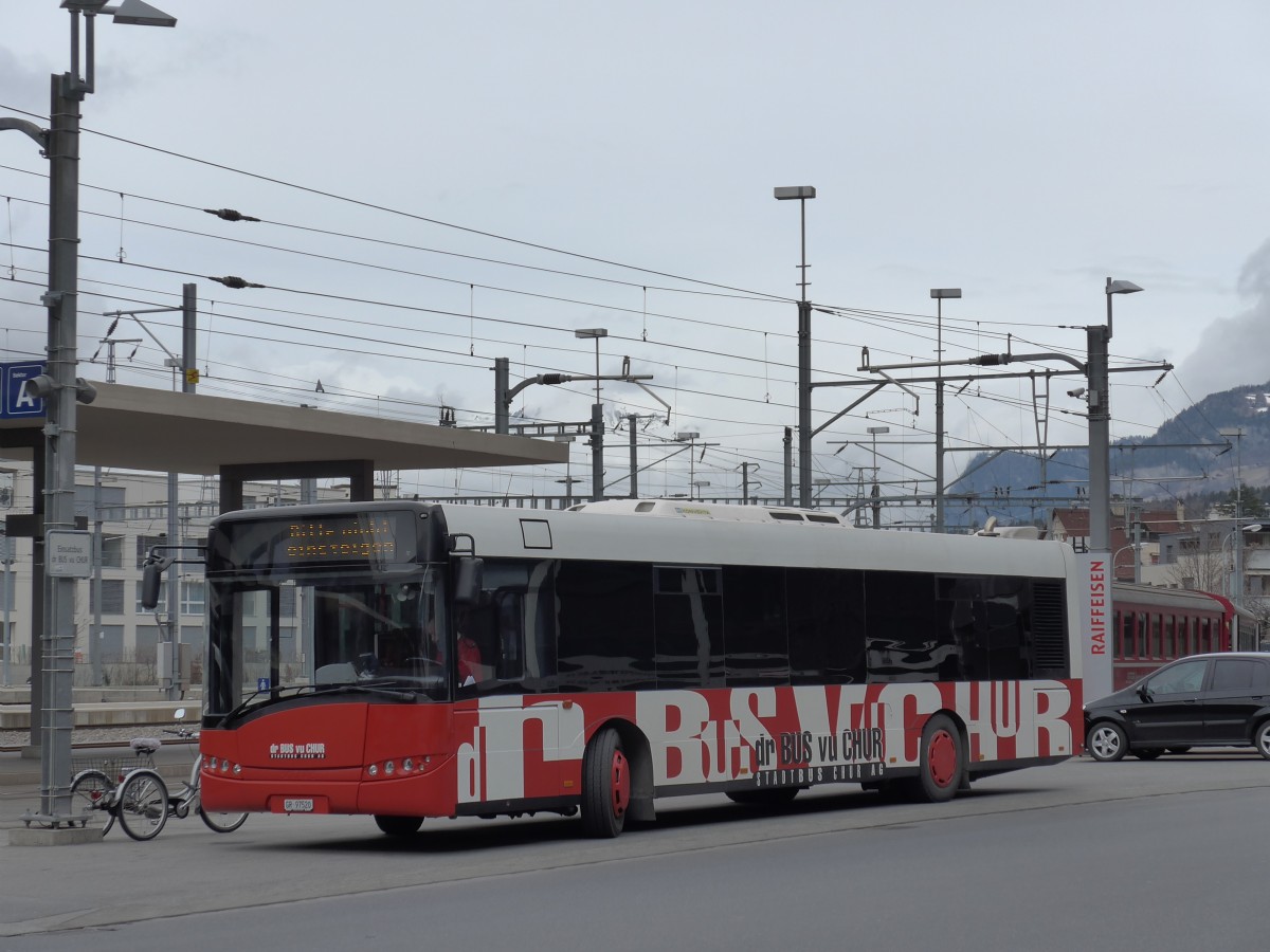 (149'132) - SBC Chur - Nr. 20/GR 97'520 - Solaris am 1. M�rz 2014 beim Bahnhof Chur
