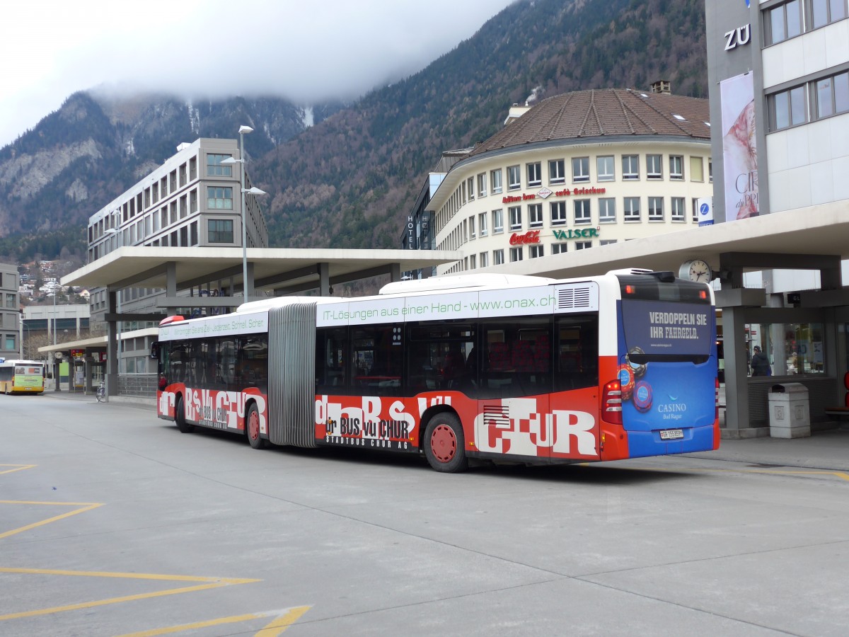 (149'146) - SBC Chur - Nr. 59/GR 155'859 - Mercedes am 1. M�rz 2014 beim Bahnhof Chur