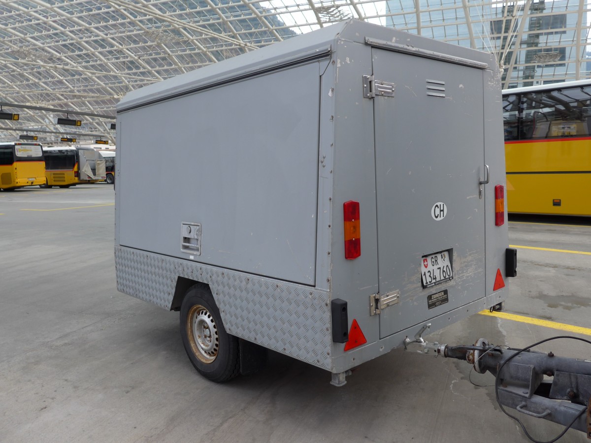 (149'165) - PostAuto Graub�nden - GR 134'760 - Zbinden Gep�ckanh�nger (ex P 31'234) am 1. M�rz 2014 in Chur, Postautostation