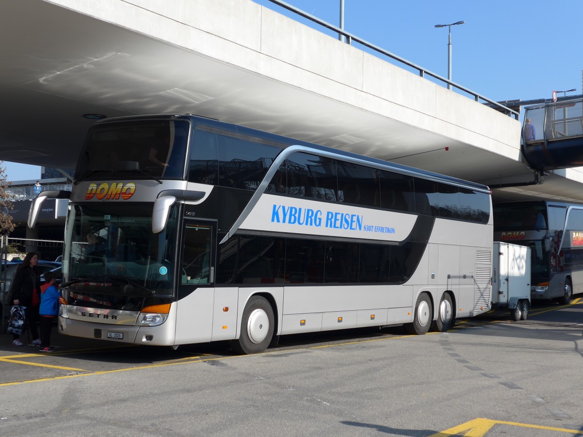 (149'181) - Domo, Glattbrugg - GL 2026 - Setra (ex Kyburg Reisen, Effretikon) am 9. M�rz 2014 in Gen�ve, A�roport