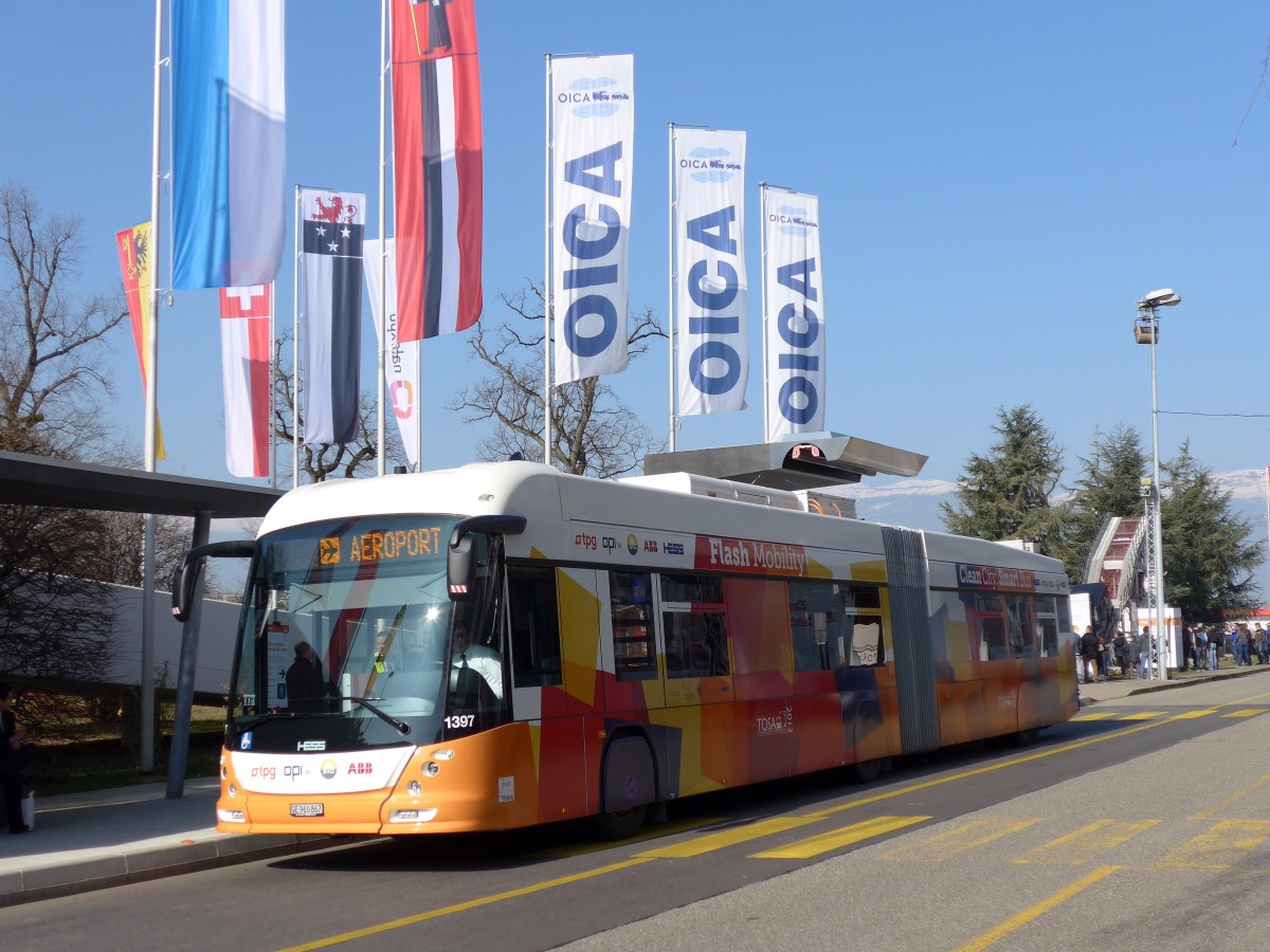 (149'184) - TPG Gen�ve - Nr. 1397/GE 960'867 - Hess/Hess TOSA am 9. M�rz 2014 in Gen�ve, Palexpo