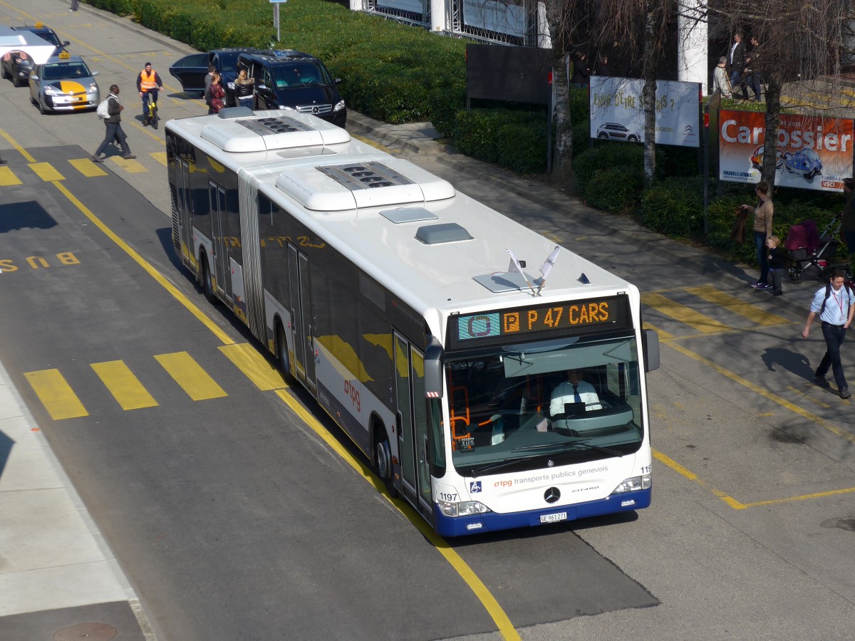 (149'185) - TPG Gen�ve - Nr. 1197/GE 961'271 - Mercedes am 9. M�rz 2014 in Gen�ve, Palexpo