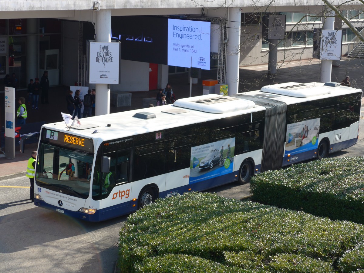 (149'187) - TPG Gen�ve - Nr. 183/GE 960'567 - Mercedes am 9. M�rz 2014 in Gen�ve, Palexpo