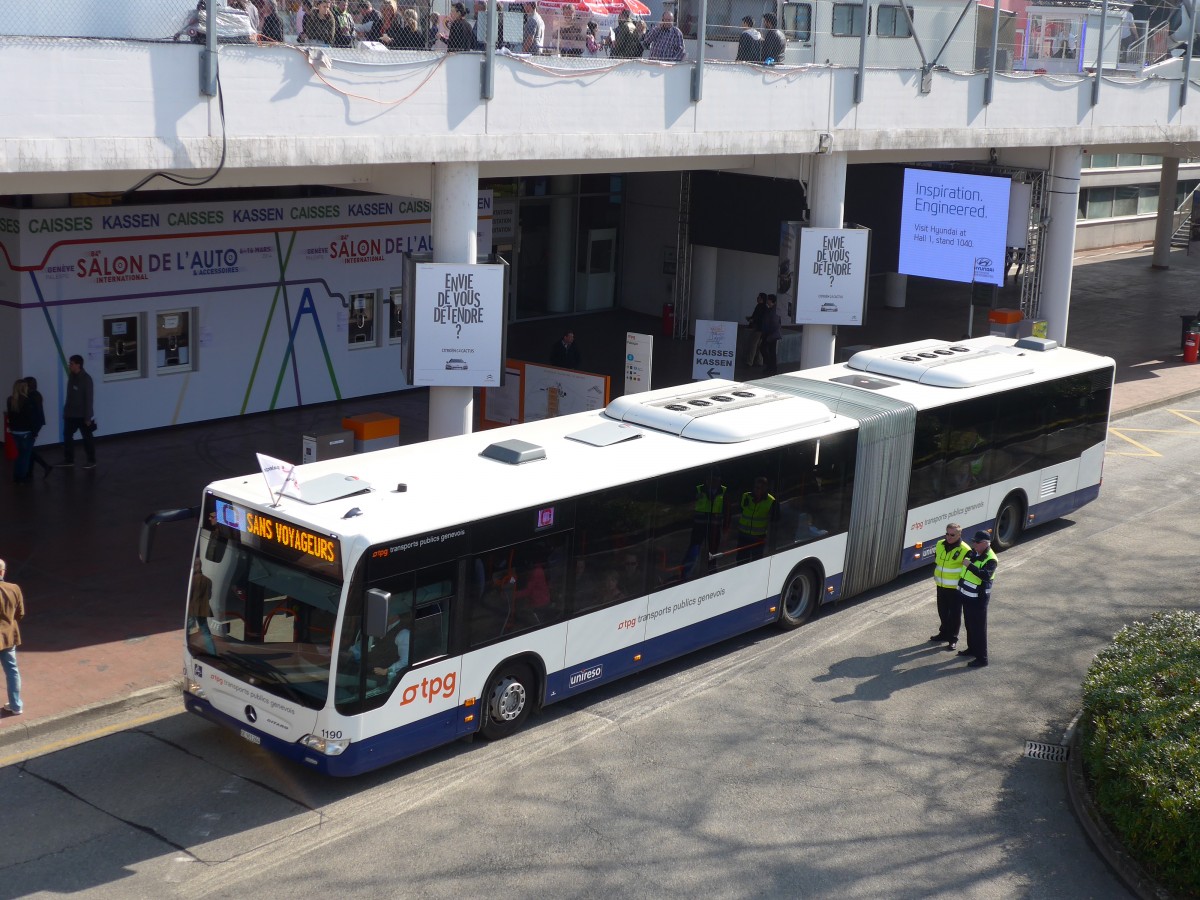 (149'190) - TPG Gen�ve - Nr. 1190/GE 961'264 - Mercedes am 9. M�rz 2014 in Gen�ve, Palexpo