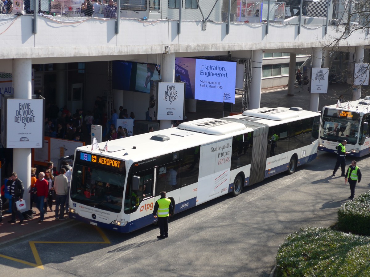 (149'197) - TPG Gen�ve - Nr. 1111/GE 960'861 - Mercedes am 9. M�rz 2014 in Gen�ve, Palexpo