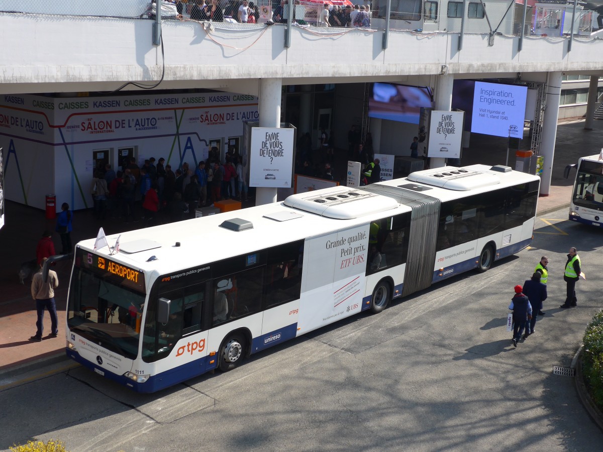 (149'198) - TPG Gen�ve - Nr. 1111/GE 960'861 - Mercedes am 9. M�rz 2014 in Gen�ve, Palexpo