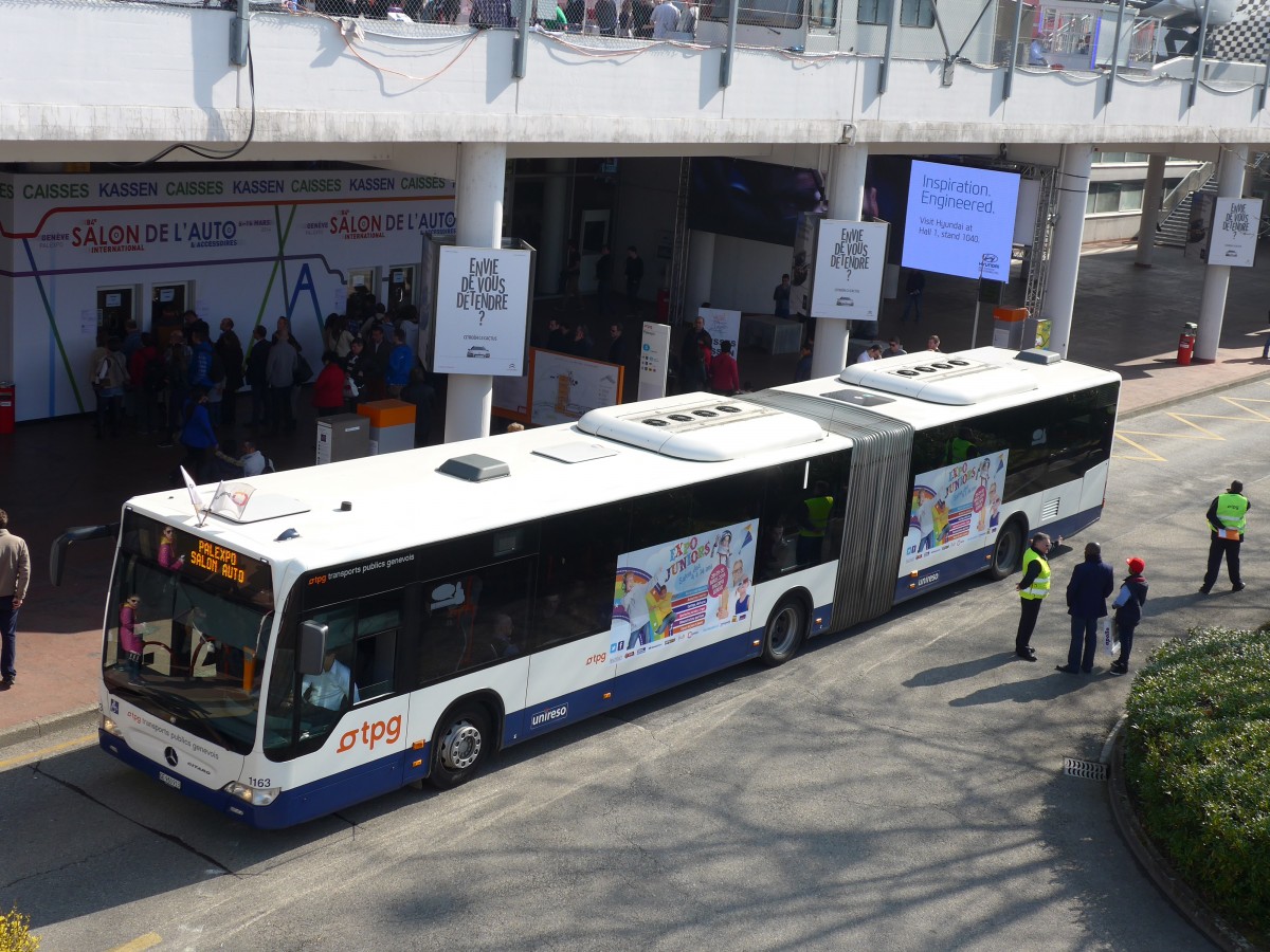 (149'199) - TPG Gen�ve - Nr. 1163/GE 960'913 - Mercedes am 9. M�rz 2014 in Gen�ve, Palexpo