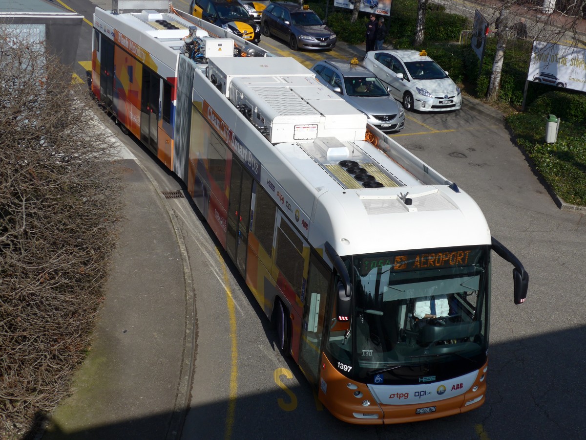 (149'205) - TPG Gen�ve - Nr. 1397/GE 960'867 - Hess/Hess TOSA am 9. M�rz 2014 in Gen�ve, Palexpo