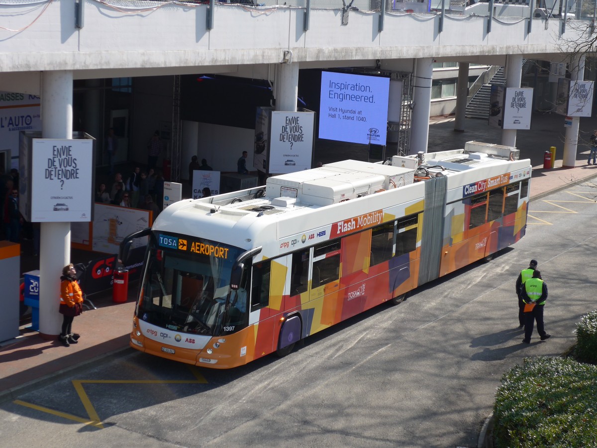 (149'206) - TPG Gen�ve - Nr. 1397/GE 960'867 - Hess/Hess TOSA am 9. M�rz 2014 in Gen�ve, Palexpo