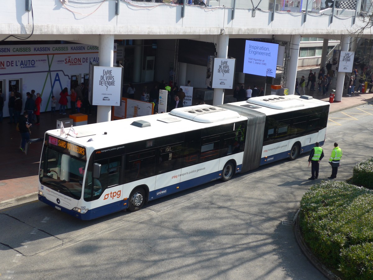 (149'208) - TPG Gen�ve - Nr. 192/GE 960'628 - Mercedes am 9. M�rz 2014 in Gen�ve, Palexpo