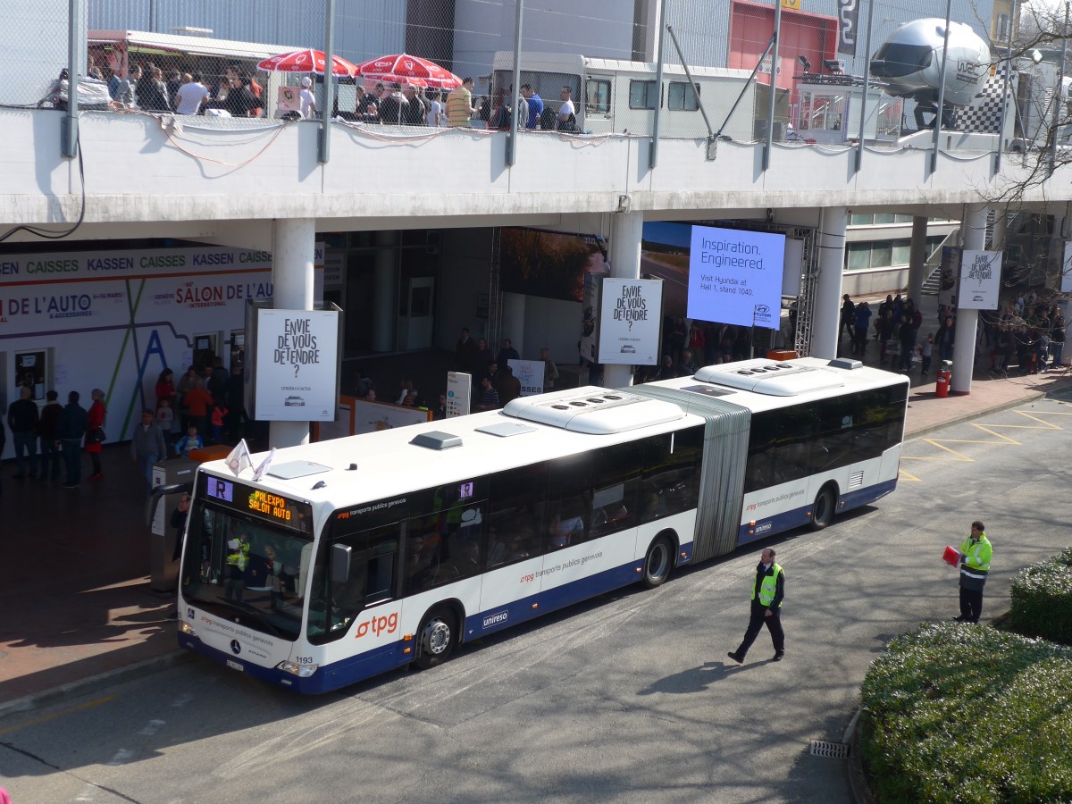 (149'209) - TPG Gen�ve - Nr. 1193/GE 961'267 - Mercedes am 9. M�rz 2014 in Gen�ve, Palexpo