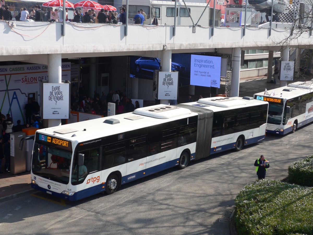 (149'218) - TPG Gen�ve - Nr. 154/GE 960'538 - Mercedes am 9. M�rz 2014 in Gen�ve, Palexpo