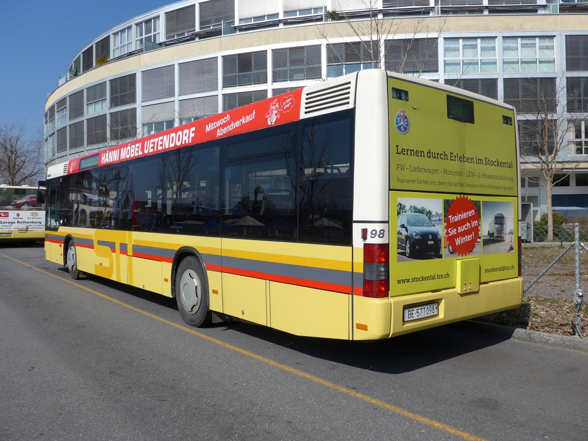 (149'289) - STI Thun - Nr. 98/BE 577'098 - MAN am 12. M�rz 2014 bei der Schiffl�ndte Thun