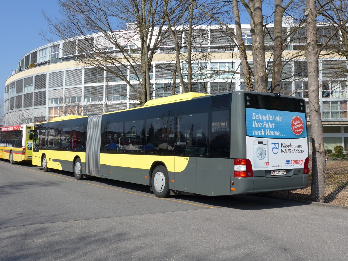 (149'290) - STI Thun - Nr. 146/BE 801'146 - MAN am 12. M�rz 2014 bei der Schiffl�ndte Thun