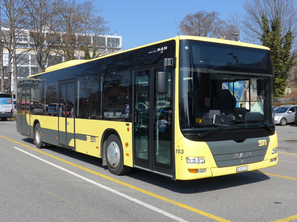 (149'291) - STI Thun - Nr. 153/BE 801'153 - MAN am 12. M�rz 2014 bei der Schiffl�ndte Thun