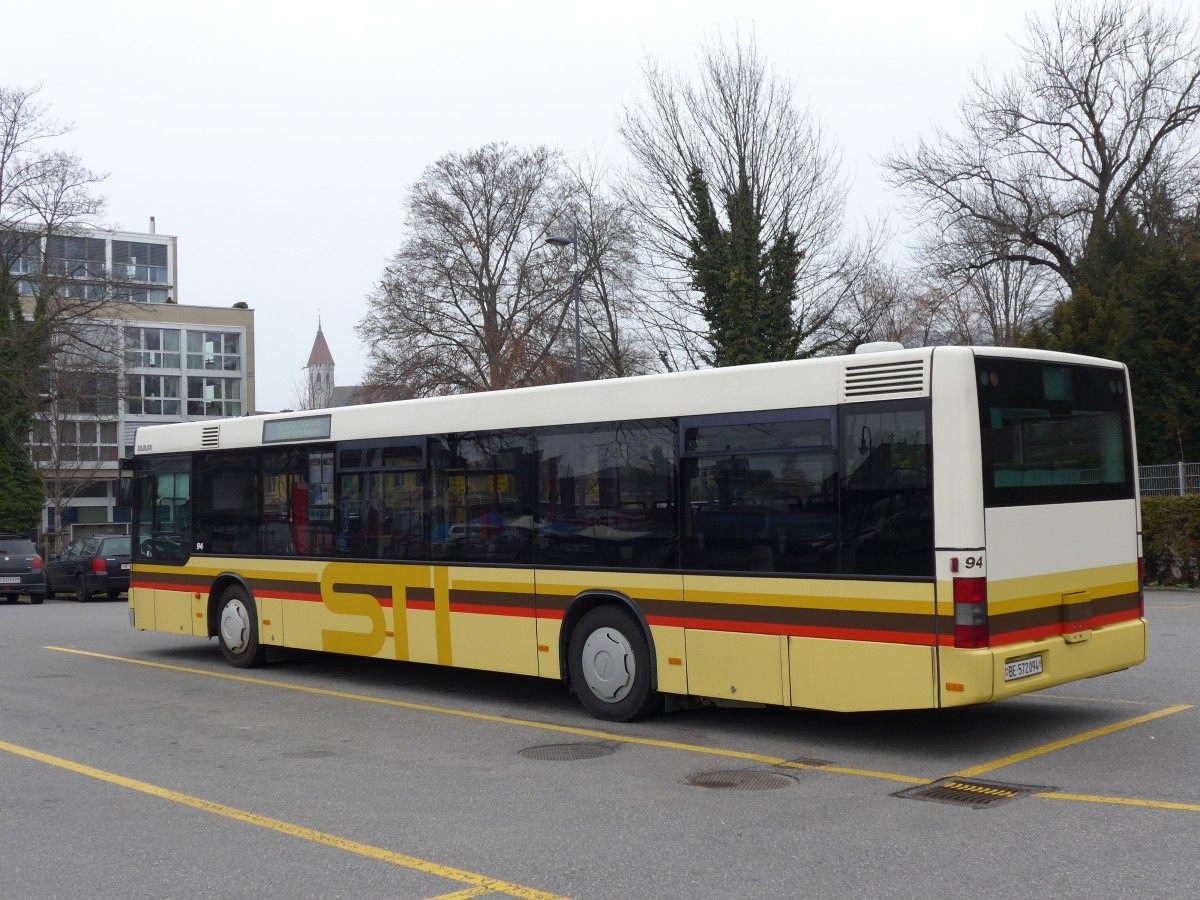 (149'351) - STI Thun - Nr. 94/BE 572'094 - MAN am 15. M�rz 2014 bei der Schiffl�ndte Thun