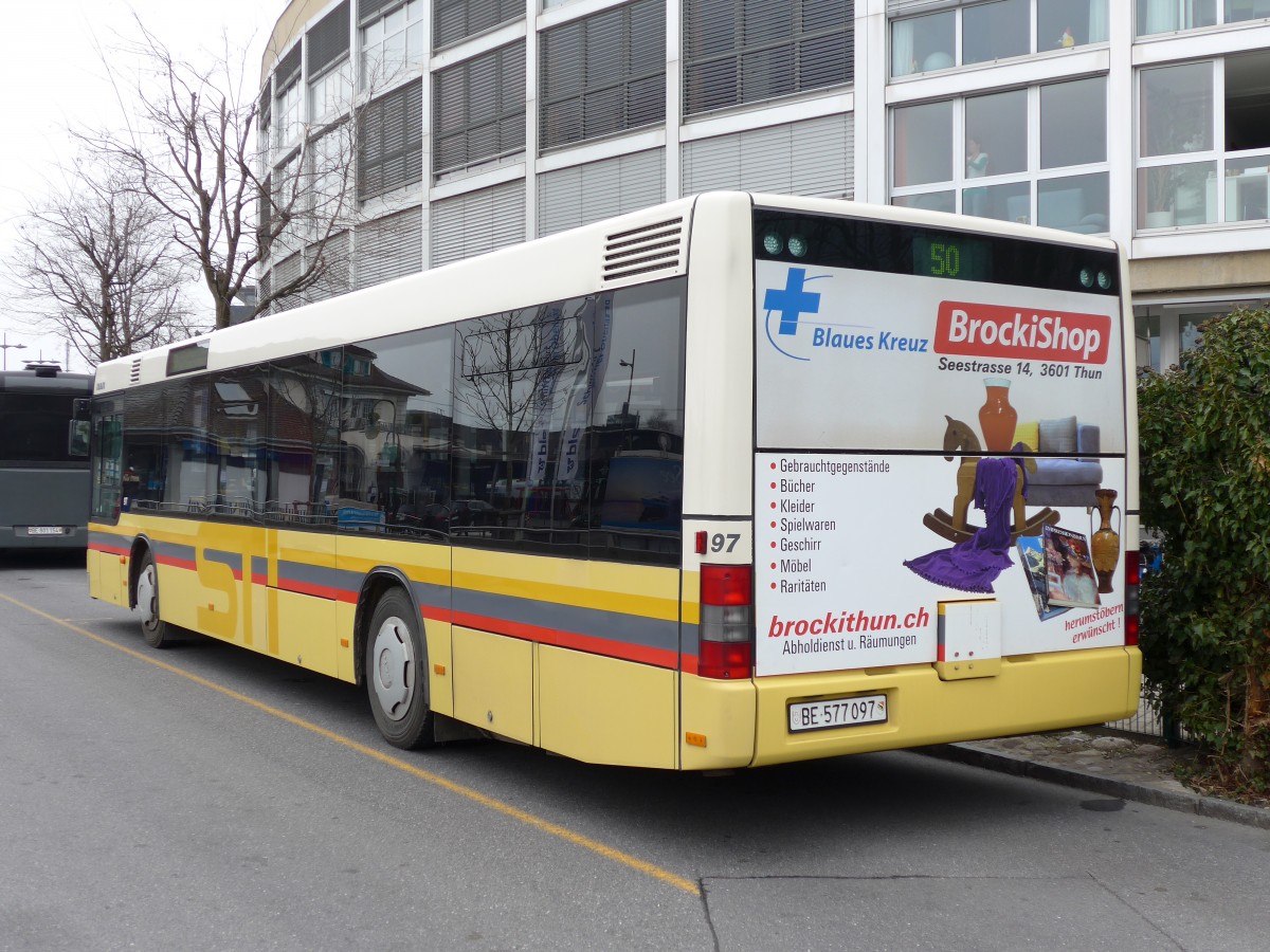 (149'353) - STI Thun - Nr. 97/BE 577'097 - MAN am 15. M�rz 2014 bei der Schiffl�ndte Thun