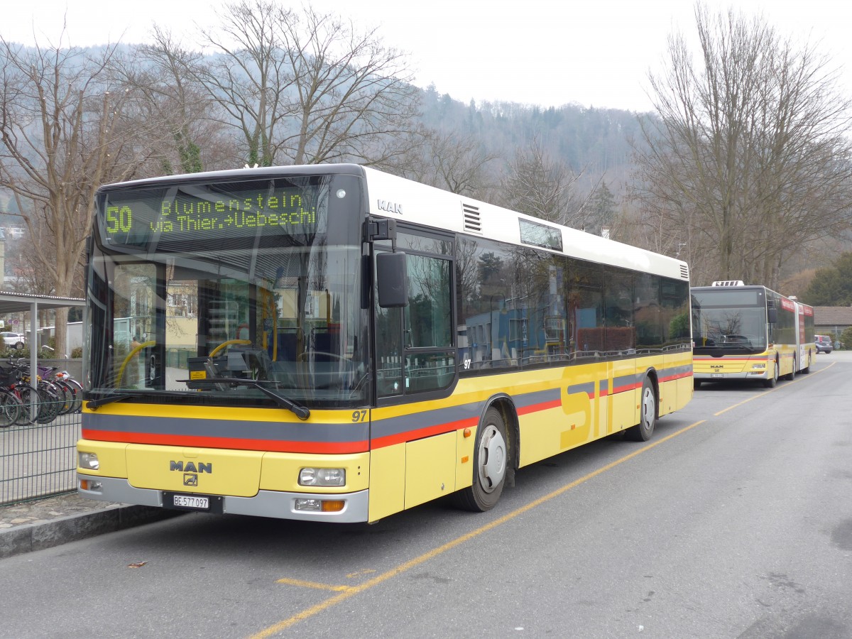 (149'355) - STI Thun - Nr. 97/BE 577'097 - MAN am 15. M�rz 2014 bei der Schiffl�ndte Thun