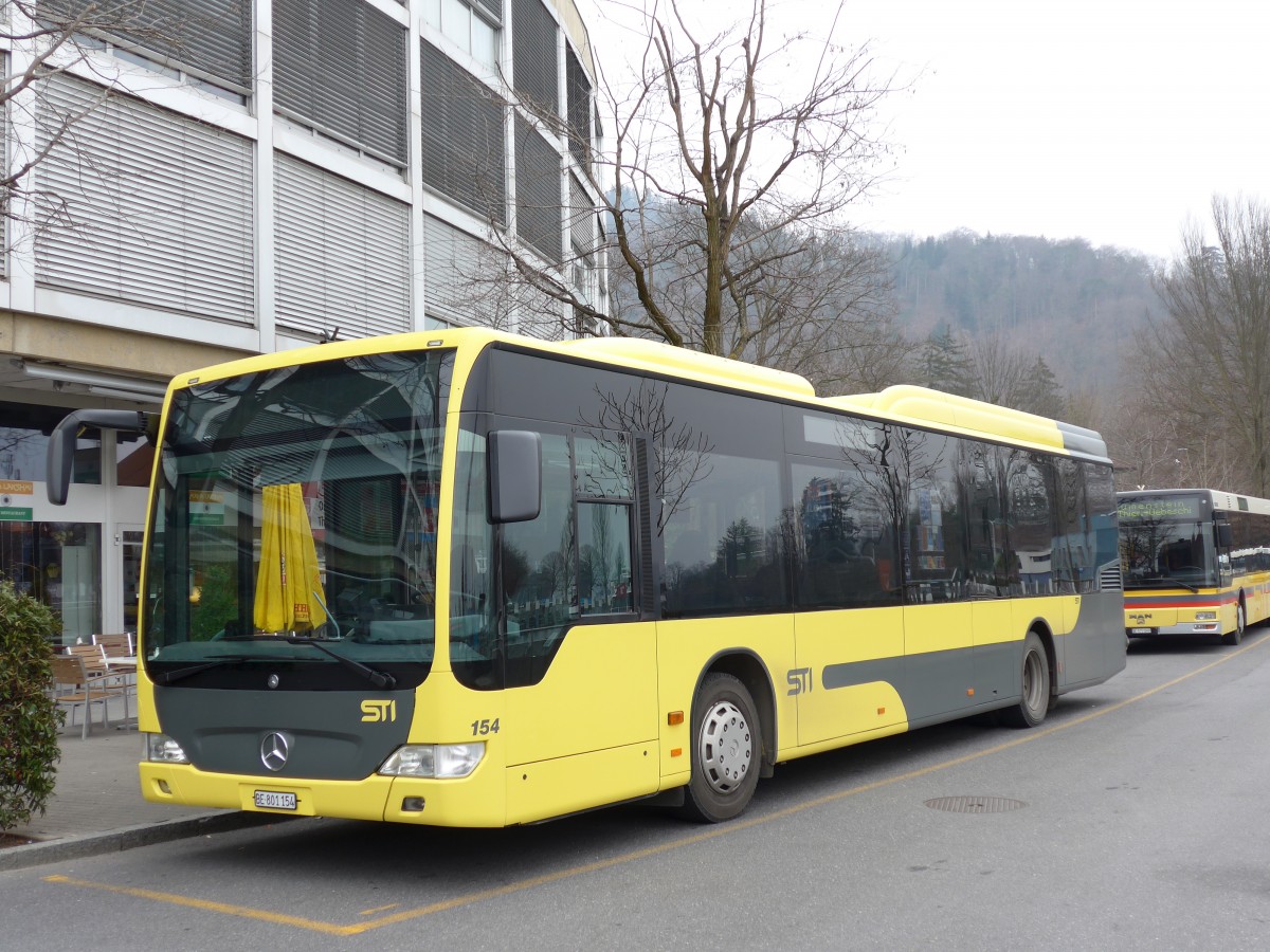 (149'356) - STI Thun - Nr. 154/BE 801'154 - Mercedes am 15. M�rz 2014 bei der Schiffl�ndte Thun