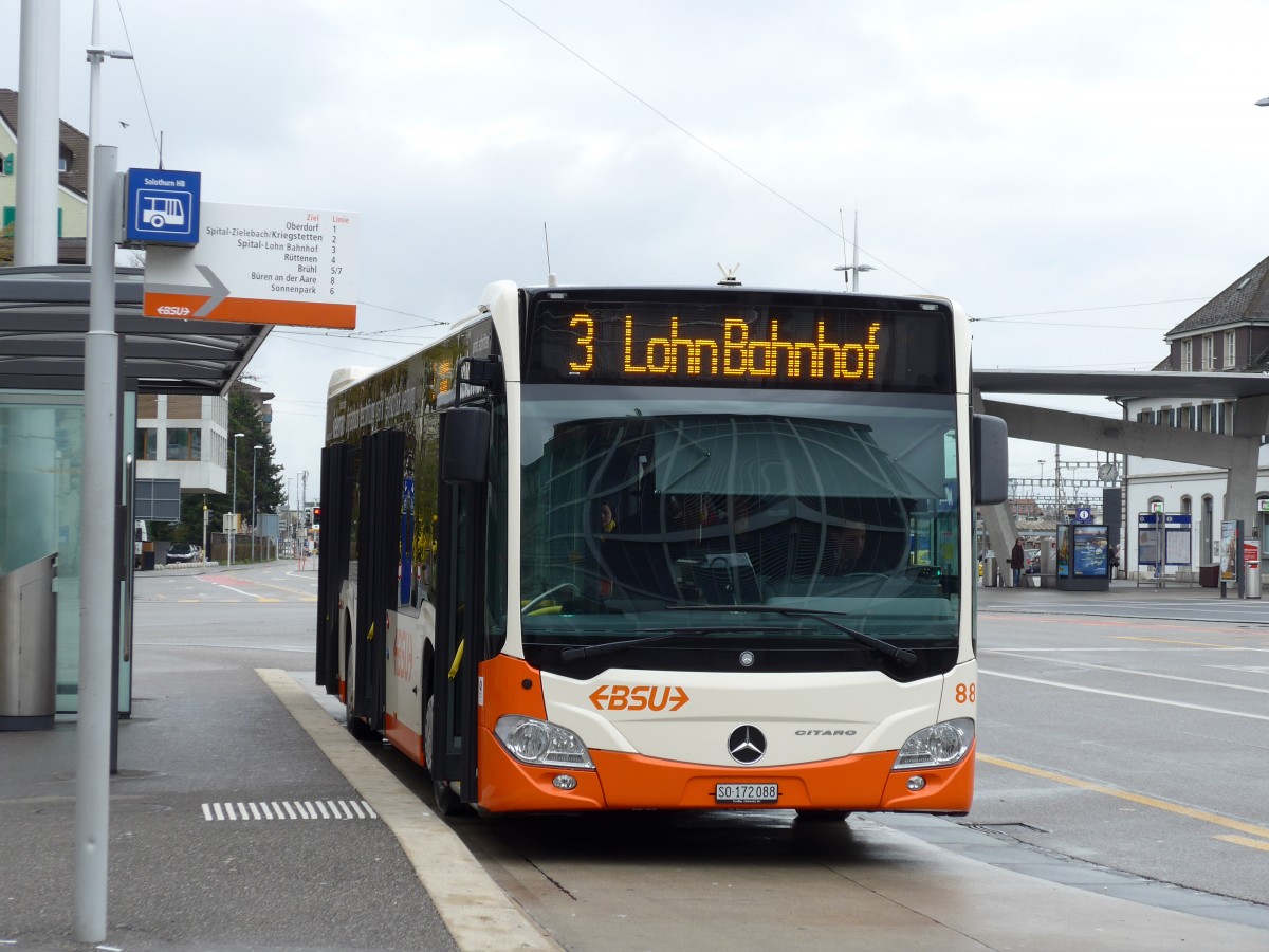 (149'370) - BSU Solothurn - Nr. 88/SO 172'088 - Mercedes am 23. M�rz 2014 beim Hauptbahnhof Solothurn