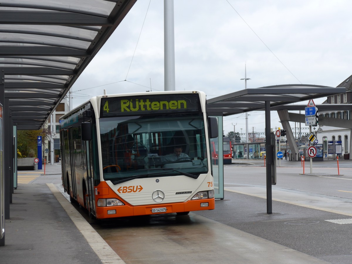 (149'373) - BSU Solothurn - Nr. 75/SO 142'075 - Mercedes am 23. M�rz 2014 beim Hauptbahnhof Solothurn