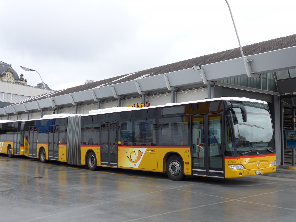(149'383) - PostAuto Bern - Nr. 637/BE 560'407 - Mercedes am 23. M�rz 2014 in Bern, Postautostation