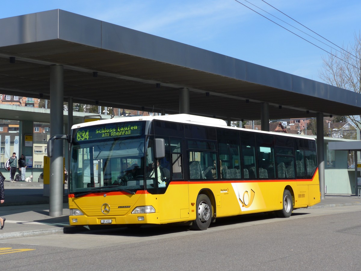 (149'407) - Rattin, Neuhausen - Nr. 50(13)/SH 413 - Mercedes (ex Nr. 34) am 29. M�rz 2014 beim Bahnhof Schaffhausen