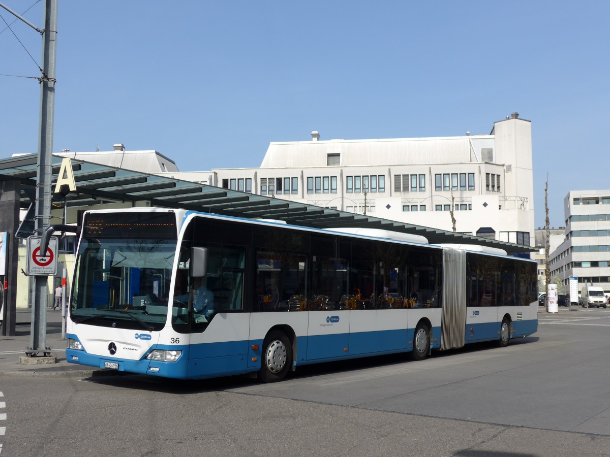(149'454) - Limmat Bus, Dietikon - Nr. 36/ZH 434'936 - Mercedes am 31. M�rz 2014 beim Bahnhof Dietikon