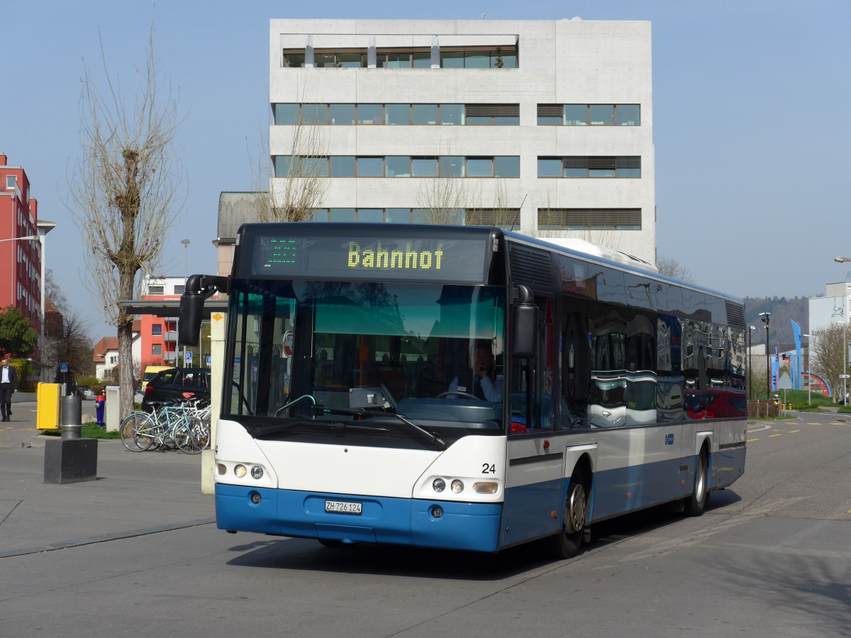 (149'464) - Limmat Bus, Dietikon - Nr. 24/ZH 726'124 - Neoplan am 31. M�rz 2014 beim Bahnhof Dietikon