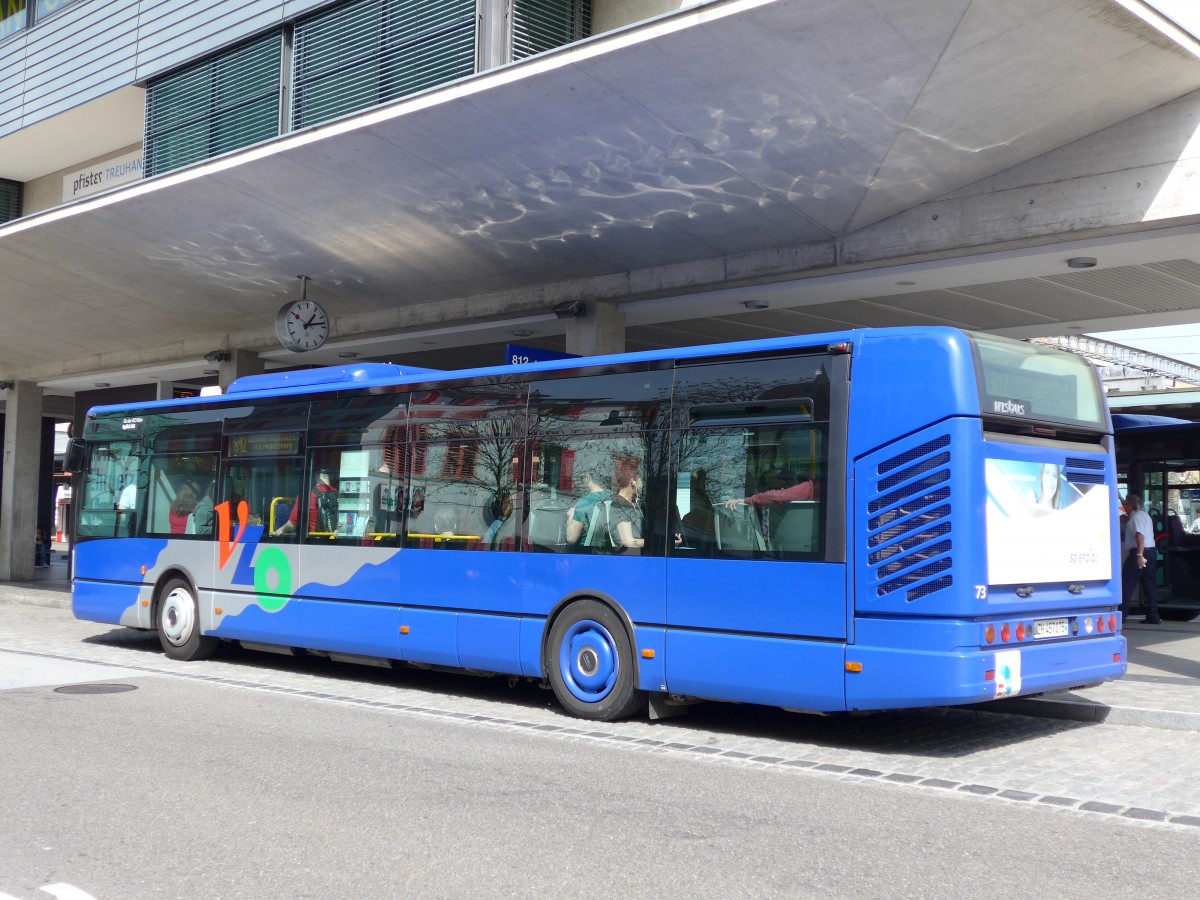 (149'482) - Ryffel, Uster - Nr. 73/ZH 457'075 - Irisbus am 31. M�rz 2014 beim Bahnhof Uster