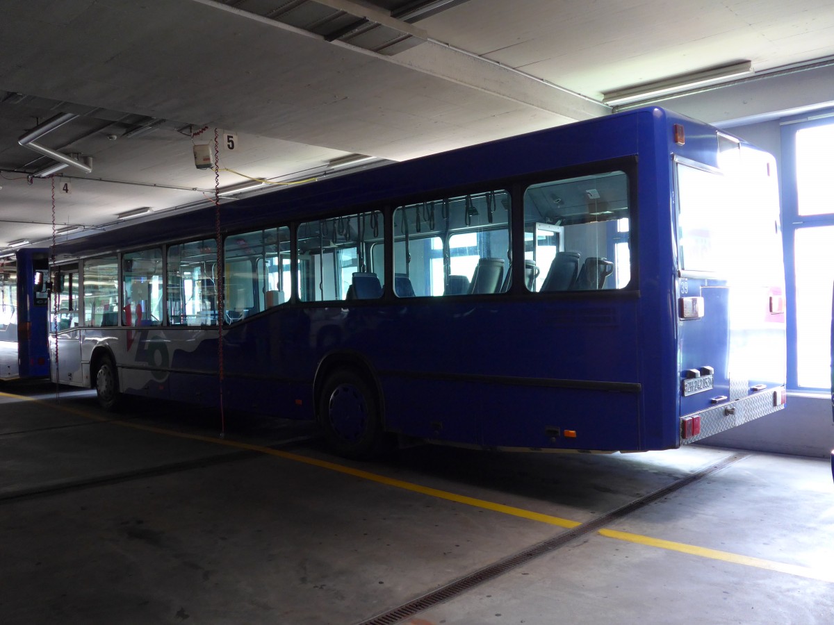 (149'518) - VZO Gr�ningen - Nr. 39/ZH 242'853 - Mercedes (ex Schneider, Meilen Nr. 7) am 31. M�rz 2014 in Gr�ningen, Depot