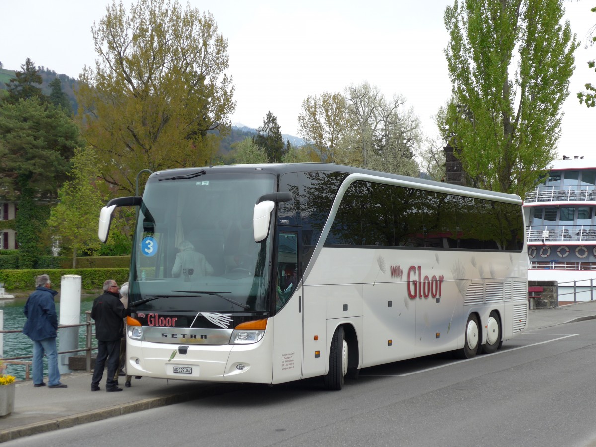 (149'660) - Gloor, Veltheim - AG 192'342 - Setra am 18. April 2014 bei der Schiffl�ndte Thun
