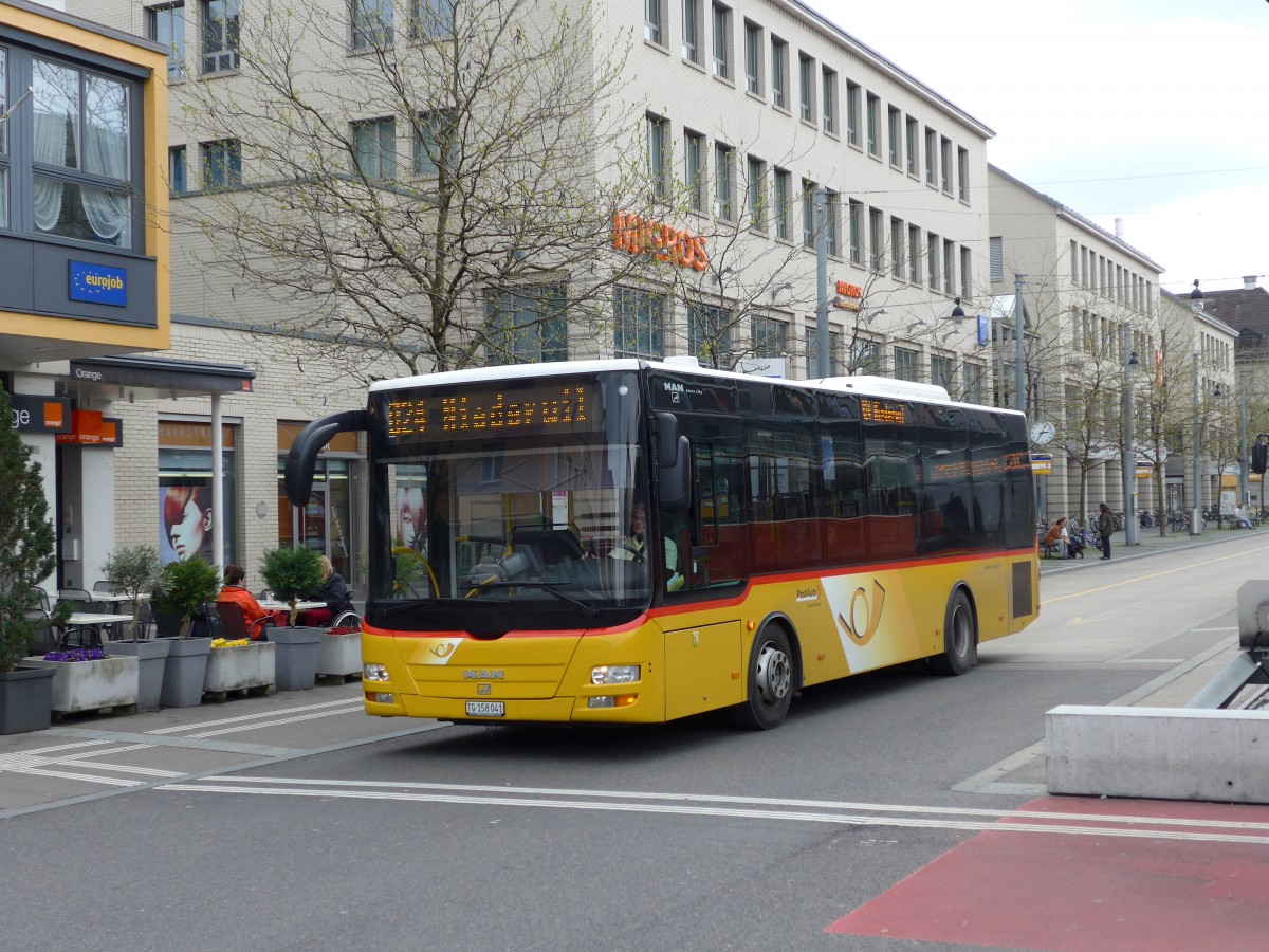 (149'719) - PostAuto Ostschweiz - TG 158'041 - MAN/G�ppel am 21. April 2014 beim Bahnhof Frauenfeld