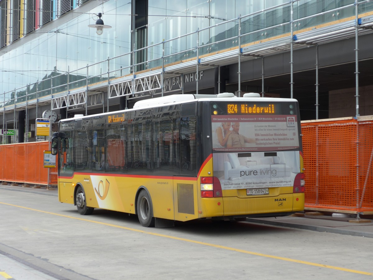 (149'720) - PostAuto Ostschweiz - TG 158'041 - MAN/G�ppel am 21. April 2014 beim Bahnhof Frauenfeld