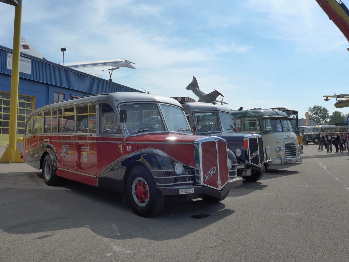 (149'793) - Aus der Schweiz: Meier, Gr�t - Nr. 12/ZH 27'216 - FBW/R&J (ex Wespe, Altst�tten; ex AFA Adelboden Nr. 12) am 25. April 2014 in Sinsheim, Museum 