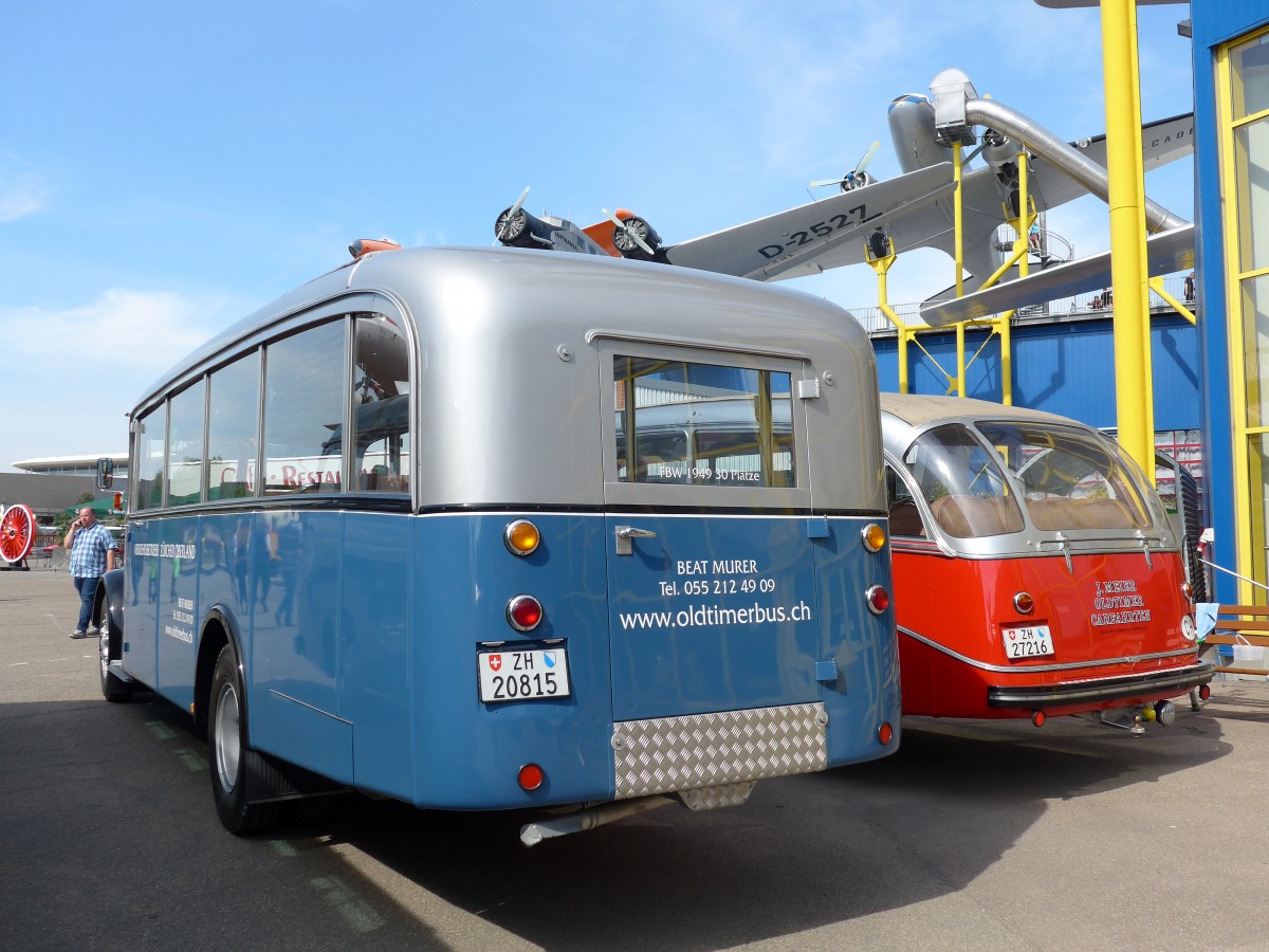 (149'795) - Aus der Schweiz: Murer, Jona - Nr. 10/ZH 20'815 - FBW/T�scher (ex VZO Gr�ningen Nr. 10; ex Richter, Z�rich; ex VZO Gr�ningen Nr. 10) am 25. April 2014 in Sinsheim, Museum