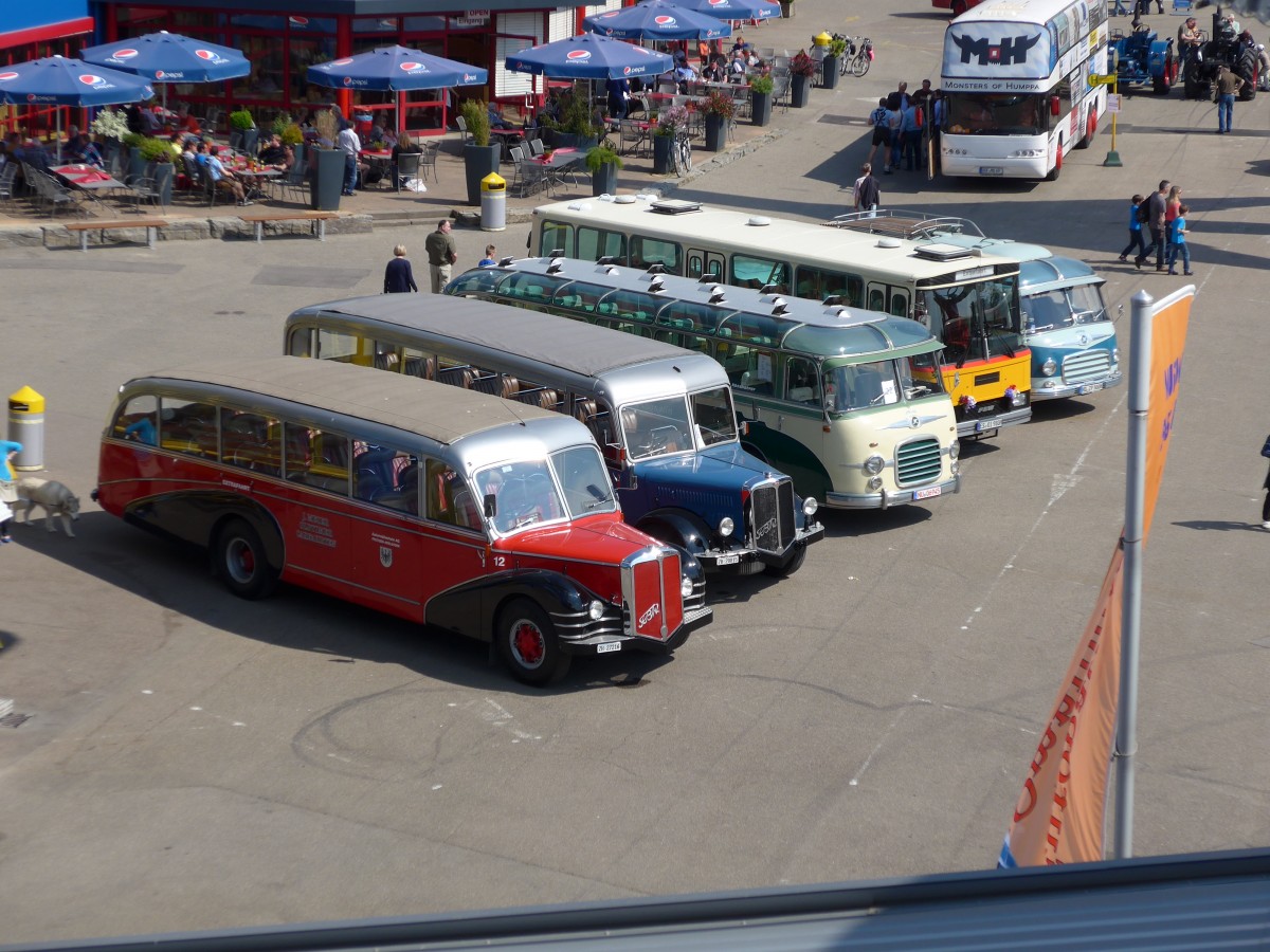 (149'980) - Aus der Schweiz: Meier, Gr�t - Nr. 12/ZH 27'216 - FBW/R&J (ex Wespe, Altst�tten; ex AFA Adelboden Nr. 12) am 25. April 2014 in Sinsheim, Museum
