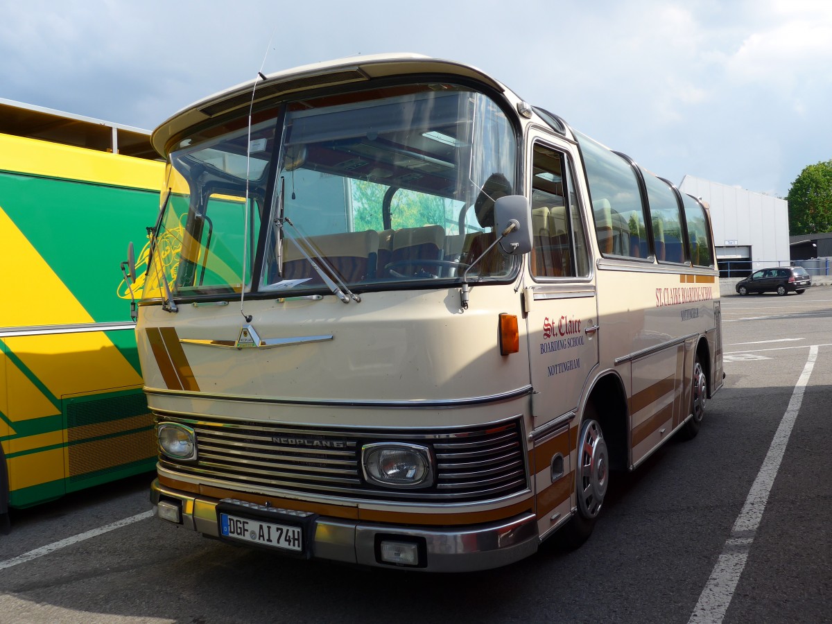 (150'092) - Auw�rter Museum, Stuttgart - DGF-AI 74H - Neoplan (ex St. Claire School, GB-Nottingham) am 25. April 2014 in Sinsheim, Museum