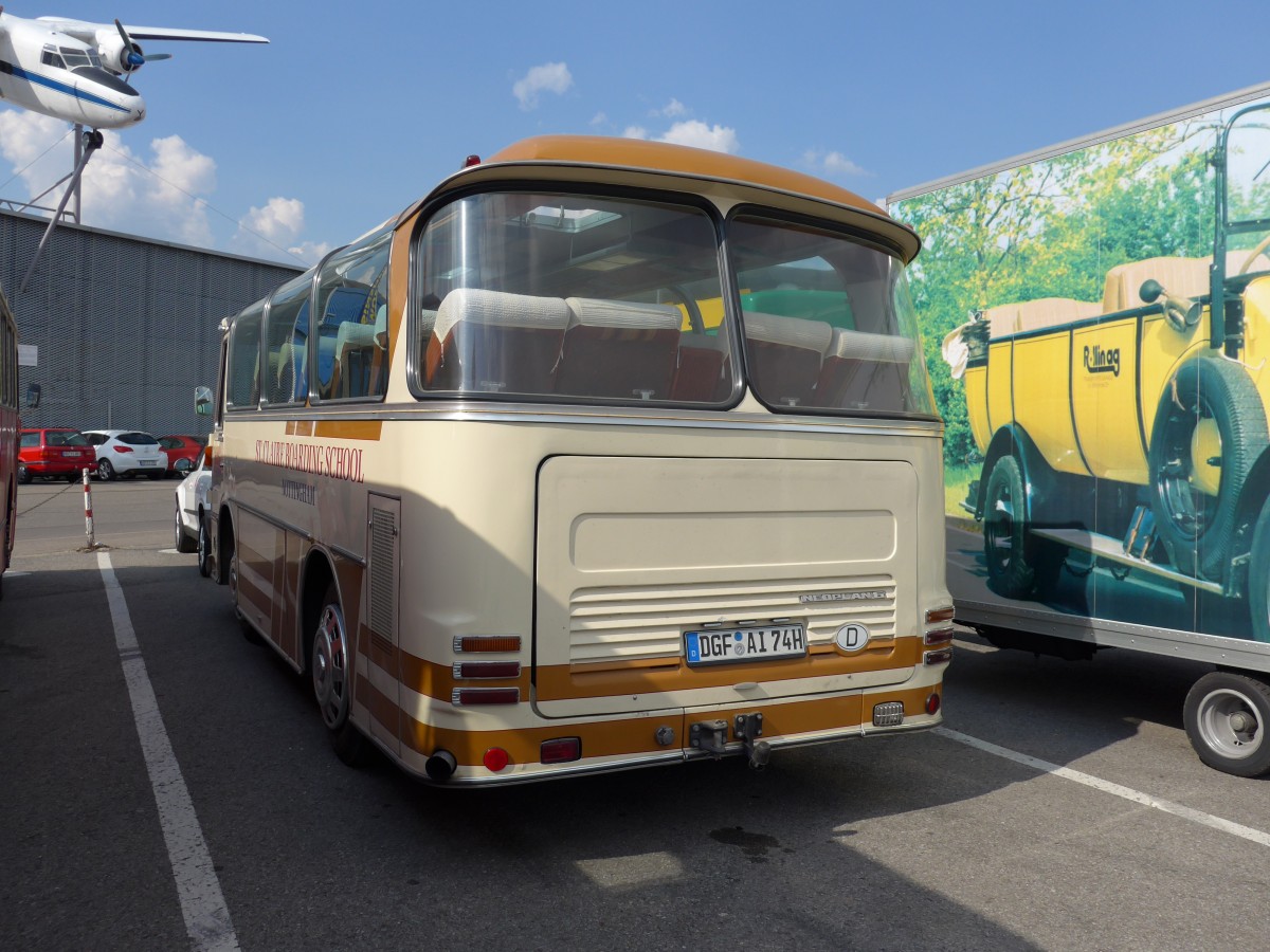 (150'093) - Auw�rter Museum, Stuttgart - DGF-AI 74H - Neoplan (ex St. Claire School, GB-Nottingham) am 25. April 2014 in Sinsheim, Museum