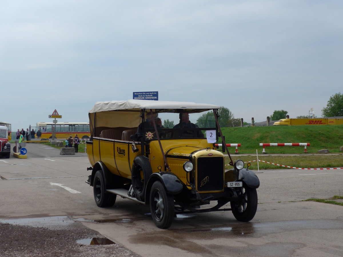 (150'145) - Aus der Schweiz: R�llin, Hirzel - SZ 955 - FBW/Seitz-Hess (ex RhV Altst�tten Nr. 31; ex P 2881/1529) am 26. April 2014 in Speyer, Technik-Museum