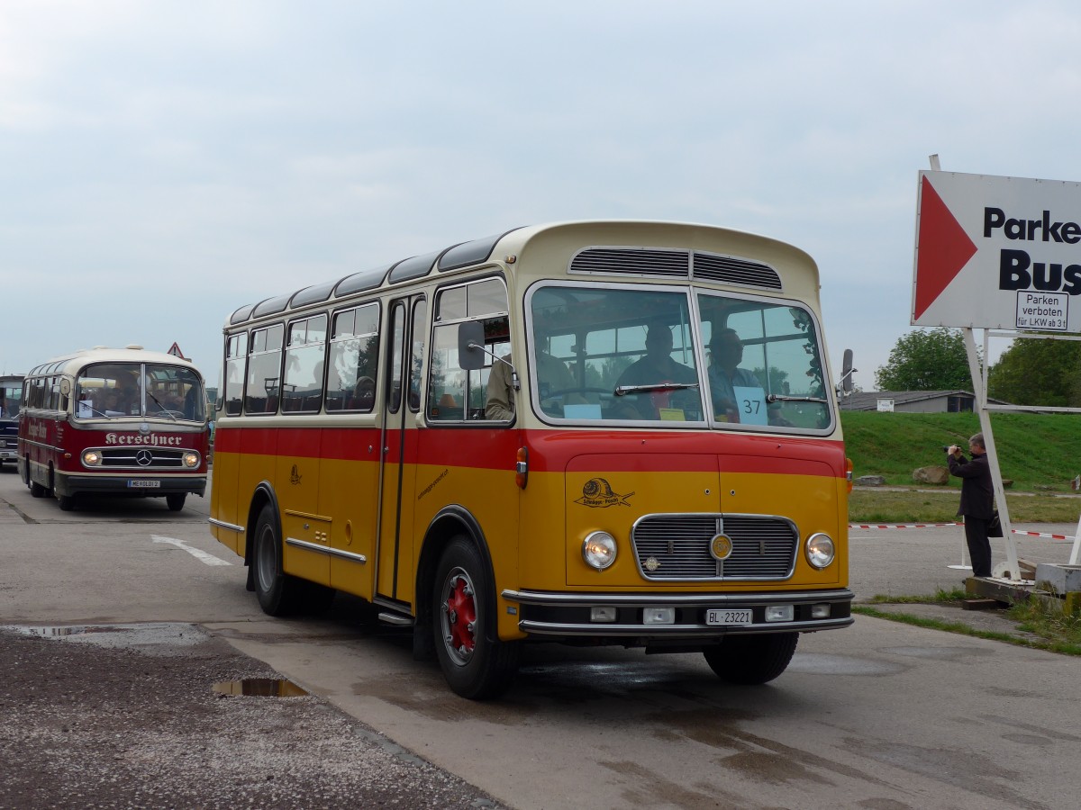 (150'179) - Aus der Schweiz: Jockel, Hersberg - BL 23'221 - FBW/Hess (ex M�ller, Baden-D�ttwil; ex B�tra, Birr Nr. 15; ex P 23'212) am 26. April 2014 in Speyer, Technik-Museum