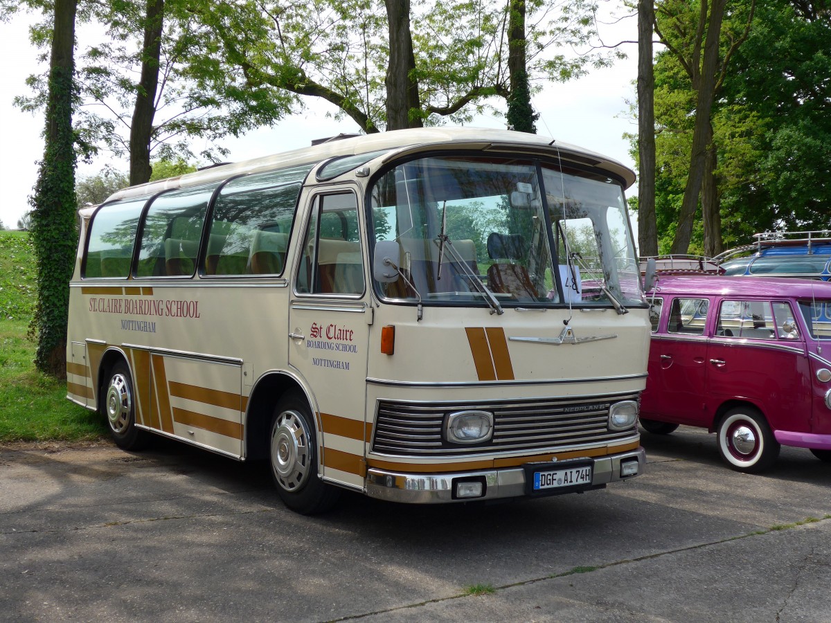 (150'215) - Auw�rter Museum, Stuttgart - DGF-AI 74H - Neoplan (ex St. Claire School, GB-Nottingham) am 26. April 2014 in Speyer, Technik-Museum