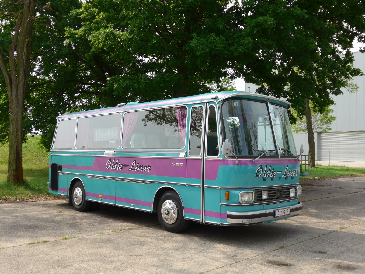 (150'218) - Aus Oesterreich: W�stner, Bezau - B 499 DZ - Setra am 26. April 2014 in Speyer, Technik-Museum